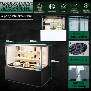 0.9 เมตร 2-8 ℃   ตู้โชว์เค้กแบบแช่เย็น 3 ชั้น ทรงสี่เหลี่ยมมุมฉาก พร้อมไฟ LED สำหรับใช้งานเชิงพาณิชย์ - Product Image 3