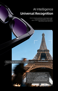 نظارات ذكية للترجمة الفورية بتقنية الذكاء الاصطناعي لعام <span class=keywords><strong>2026</strong></span>، تسجيل فيديو بدقة 1080 بكسل، كاميرا 8 ميجابكسل للتصوير الرياضي مع خاصية التعرف على الأشياء - Product Image 4