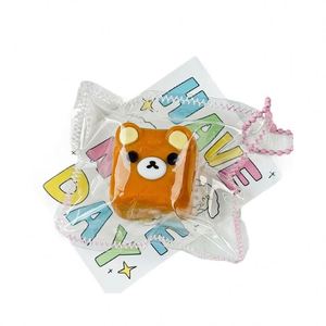 Custom Fidget Toy-Food-Grade Silicone Bear Cube <b>Keychain</b> - Stress-Relief Squeezable Toy, Bag Charm-Mochi Toy - Product Image 6