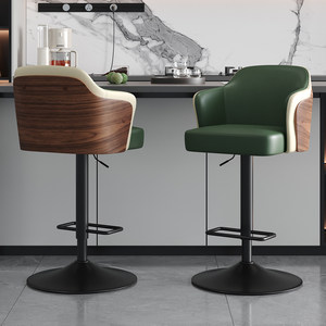 <span class=keywords><strong>Tabouret</strong></span> <span class=keywords><strong>de</strong></span> <span class=keywords><strong>bar</strong></span> pivotant réglable avec dossier - Chaise <span class=keywords><strong>de</strong></span> comptoir moderne en cuir <span class=keywords><strong>et</strong></span> <span class=keywords><strong>bois</strong></span> pour îlot <span class=keywords><strong>de</strong></span> cuisine, <span class=keywords><strong>bar</strong></span> <span class=keywords><strong>et</strong></span> café - Product Image 4