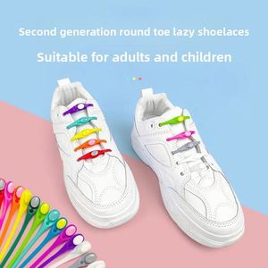 Lazy Shoelaces Trendy No-Tie Silicone <b>Elastic</b> <b>Laces</b> Buckles Color-Coordinated Innovative Creative Stretch <b>Laces</b> - Product Image 2