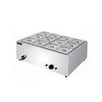 Bain-marie électrique en acier inoxydable pour cuisine commerciale, table de présentation de nourriture chaude pour buffet, vitrine pour la restauration hôtelière