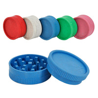 Vente en gros usine – Nouveau moulin à herbes biodégradable en plastique de 55 mm avec logo personnalisé, accessoire de fumage à 2 couches en fibres végétales