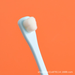 Children's Toothbrush Single-Bundle Small Head Soft Bristles Gum Massage Interdental Brush Sky Blue Pink - Product Image 1