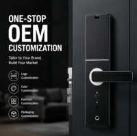 Serrure de porte intelligente pour location d'appartement, système Bluetooth TTlock, serrure à empreintes digitales et clavier, prise en charge du mot de passe temporaire