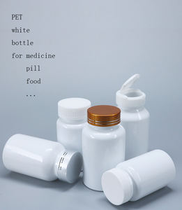 Customize Medicine/ Pharmaceutical/ Capsule/ Health Supplement Vitamin <b>Product</b> PET White Bottle with Customize Flip Top Cap - Product Image 2