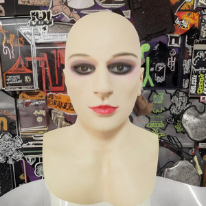 Lateks Cadılar Bayramı Gerçekçi Kadın Çizgi Film Desenli Nefes Alabilen Trend Cosplay Parti Malzemeleri Maskeli Balo Maskesi 6 Renk Kesim - Product Image 2