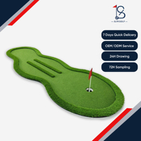 Maßgefertigte 9-Loch Mini-Golf Kunstrasenmatte für Innen/Außen, Trainingshilfe aus EVA - Übungs-Golf-Putting-Green