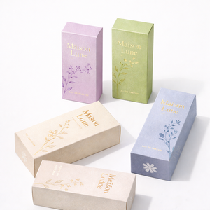 Caja de Perfume Personalizada Estilo Cartón Rígido Plegable con Laminado de Terciopelo y Espuma EVA Interior para Venta al por Menor con Logotipo Personalizado - Product Image 5