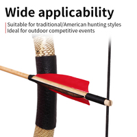 STARCN Archery – Flèches en bois massif de 8 mm pour arc traditionnel, arc recurve, tir sur cible et chasse – Vente en gros