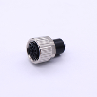 Conector Circular Linconn M12 C5-S L para Montaje en Panel, Tipo Enchufe, Plateado, 8P, Certificado CE ROHS, con Codificación A/B/D, 3 Núcleos