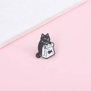 Sıcak satış yüksek kalite kedi tasarım güzel örnek cömert çinko alaşım Metal yaka iğnesi - Product Image 5