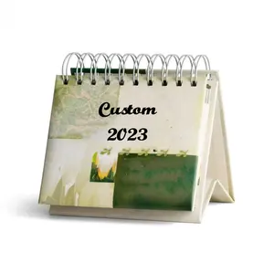 Factory printing office table monthly advent flip cover custom design desk calendar 2023 print on demand