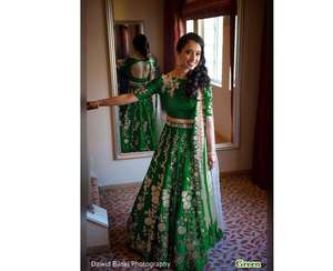 À la mode georgette broderie séquence travail lehenga choli avec dupatta mariage porter prix de gros ethnique vêtement Surat - Product Image 1