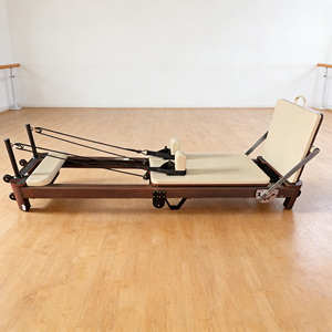 Cama de Pilates <span class=keywords><strong>Reformer</strong></span> <span class=keywords><strong>Plegable</strong></span> al por Mayor, Máquina de Fitness de Alta Gama para Gimnasio, <span class=keywords><strong>Reformer</strong></span> de Pilates <span class=keywords><strong>Plegable</strong></span> de Aleación de Aluminio y Nogal - Product Image 6