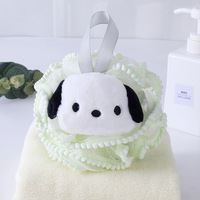Enfants bain luffa belle Animal corps épurateur enfant en bas âge corps maille Pouf mignon chien renard bain éponge dessin animé douche corps épurateur boules
