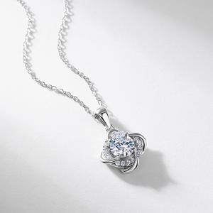 Collier pendentif en argent sterling 925 IGI, design <span class=keywords><strong>moulin</strong></span> à <span class=keywords><strong>vent</strong></span>, diamant rond brillant de 1 carat, cultivé en laboratoire, pour femmes, bijoux en gros - Product Image 2