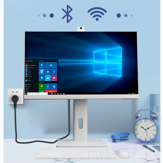 24 Inch All-in-One Desktop Computer Win 10 8 Core I7 8GB DDR4 256GB SSD Compact Monoblock AIO Gaming PC Barebone Full Set