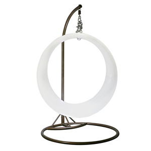 Chaise suspendue basketchair extérieure balançoire en bois rotin patio 2, chaises de siège table suspendue oeuf chaise bulle balançoire ronde suspendue/ - Product Image 5