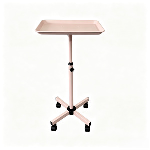 Carrito de Salón Rosa con Bandeja Rodante, Soporte de Altura Ajustable, Carro Móvil para Peluquería, Spa y Salón de Belleza - Product Image 6