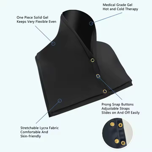 Enveloppe de <span class=keywords><strong>glace</strong></span> réglable pour le cou avec boutons - Collier cervical en gel de qualité médicale pour thérapie chaude et froide, soulagement des douleurs cervicales - Product Image 3