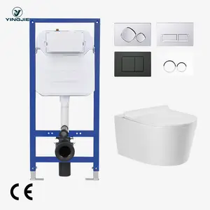 Modern Space-saving Toilet Tank System Bathroom In-wall Mounted Flush Tank