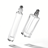 Botol Roll-on Kaca Bentuk Silinder Persegi Bulat Tipis 10ml Dinding Tebal untuk Parfum, Grosir Kustom Kosong