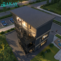 Paneles Sándwich Akay de 20 pies y 40 pies, Edificio Portátil, Casa Modular Prefabricada, Paneles de Pared Aislados WPC, Contenedor, Casas Removibles