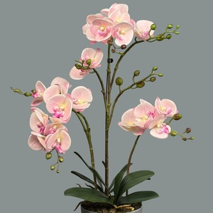 Planta Artificial de Orquídea Mariposa en Maceta para Decoración de Sala de Estar, <span class=keywords><strong>Hotel</strong></span>, Mueble de TV, Orquídea Artificial Impresa en 3D en China - Product Image 3