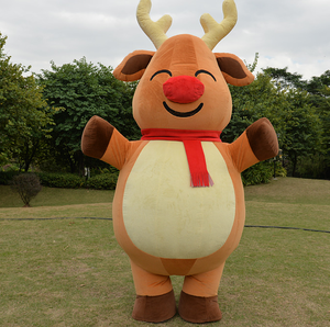 Costume de mascotte du Père Noël à <span class=keywords><strong>barbe</strong></span> moelleuse pour spectacle de Noël, défilé de centre commercial et fête d'enfants - Product Image 5