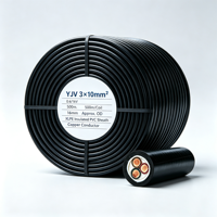 Cable de Alimentación Residencial YJV de 3 Núcleos, 10mm2, Aislamiento XLPE, Revestimiento de PVC, Cobre, 0.6/1kV, 100m por Tambor, para Distribución Doméstica
