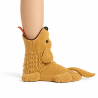 Chaussettes 3D Golden Retriever pour les Amoureux des Chiens, Cadeau Idéal pour la Famille et les Compagnons d'Animaux, Unisexe Enfants et Adultes, Vente en Gros, Jouet en Peluche Tricoté Personnalisé