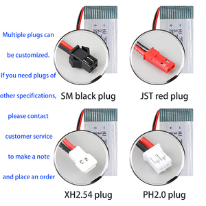 충전식 3.7V 400mAh 20C 리튬 폴리머 셀 배터리 팩 752035 고출력 RC 드론 및 비행기 장난감용 - Product Image 3