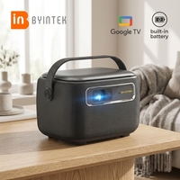 [Échantillon Gratuit pour Distributeur] BYINTEK Vidéoprojecteur Portable intelligent DLP Mini 3D GTV R20 Max en Tissu, Batterie Rechargeable 15600mAh 4K