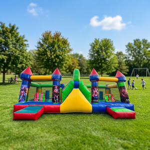 Hot-selling K-POP <strong>Devil</strong> Hunter Inflatable Trampoline Combo Inflatable Bounce Castle Inflatable Obstacle Course Training Ground - Product Image 4