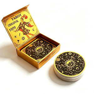 Juego de Cartas del <span class=keywords><strong>Tarot</strong></span> con Borde Dorado de 350 g/m², con Guía, Impresión Personalizada y Caja con Cierre Magnético para Kit de <span class=keywords><strong>Tarot</strong></span> de Rituales Espirituales - Product Image 2