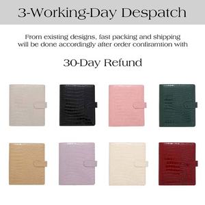 Hongbo, новинка, бестселлер, 6 золотых колец из крокодиловой кожи A5, с бумажными и пластиковыми вставками на заказ - Product Image 3