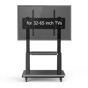 Hot Selling TV Display Stand Suitable For 32-65 Inches TV Floor Stand Mobile Cart With Storage Tray