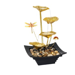 Modern <b>Desktop</b> Water Fountain Iron Plastic 110-220V Eco Friendly Decor For Office Home Entryway TV Stand Coffee Table - Product Image 5