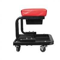 Chaise et tabouret universels pour réparation automobile avec plateau en cuir amovible en forme de U, rouge, Audi A4L 2017-2024