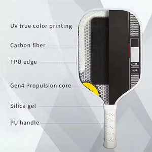 Nhà máy bán buôn vợt cầu lông pickleball sợi carbon BenPro Pro IV 14mm / 16mm, sản xuất vợt tùy chỉnh OEM/ODM - Product Image 4