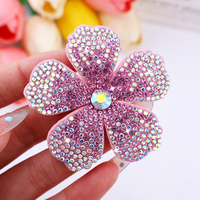 Patchs de fleurs en strass 3D en verre en gros avec perles à coudre, appliques DIY pour robes de mariée, chaussures, sacs, accessoires vestimentaires