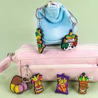 Llaveros al por mayor Viva México, llaveros de PVC blando 2D con máscara mexicana para recuerdos de fiesta de Mayo, dijes para mochilas