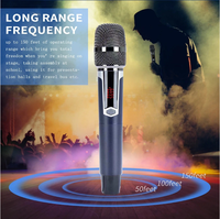 Nouveau microphone dynamique sans fil UHF portable en métal, microphone sans fil professionnel pour karaoké, pour les performances sur scène à l'église