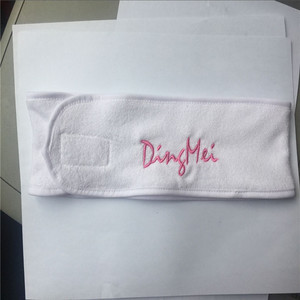Bandeau cosmétique de Spa brodé en <span class=keywords><strong>microfibre</strong></span> avec Logo - Product Image 6