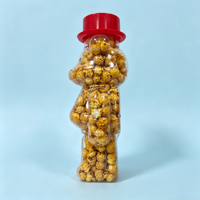 Popcorn en pot personnalisé 280g en forme d'ours en peluche, style champignon, directement de l'usine, OEM ODM, cadeau créatif