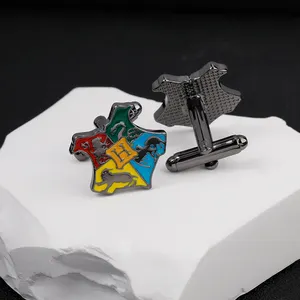 Creative Fashion Magic Academy Badge Cufflinks For Men Shirt Clothing Accessories Film Peripherals Products