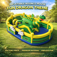Château gonflable commercial sur le thème des dinosaures, en PVC, fournisseur personnalisé pour la location, les fêtes et les événements
