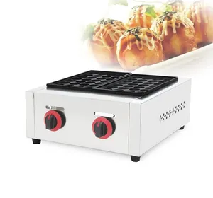 Gas Type 3 Plates Octopus Ball Grill Machine Traditional Japanese Takoyaki Grill