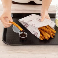 Sac en papier kraft résistant à la graisse grillé à emporter avec votre propre logo emballage alimentaire déjeuner à emporter de restaurant avec impression personnalisée
